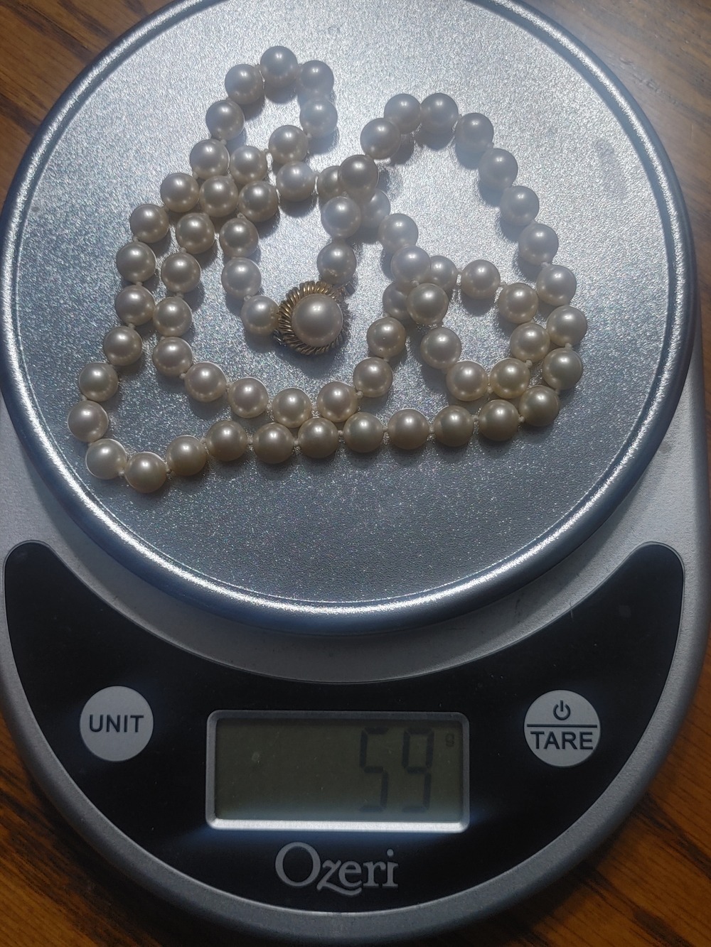 Vintage Majorica Hand Knotted Princess Length Cream Pearl Necklace